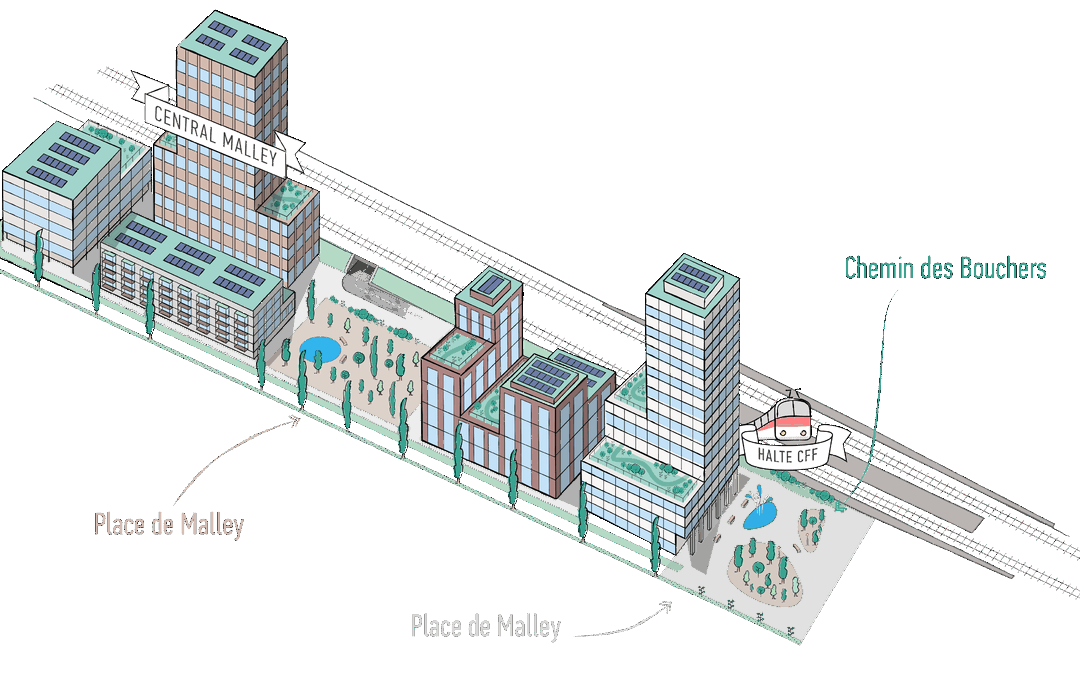 Découvrez les noms des espaces publics de Malley-Gare, futur quartier de Central-Malley